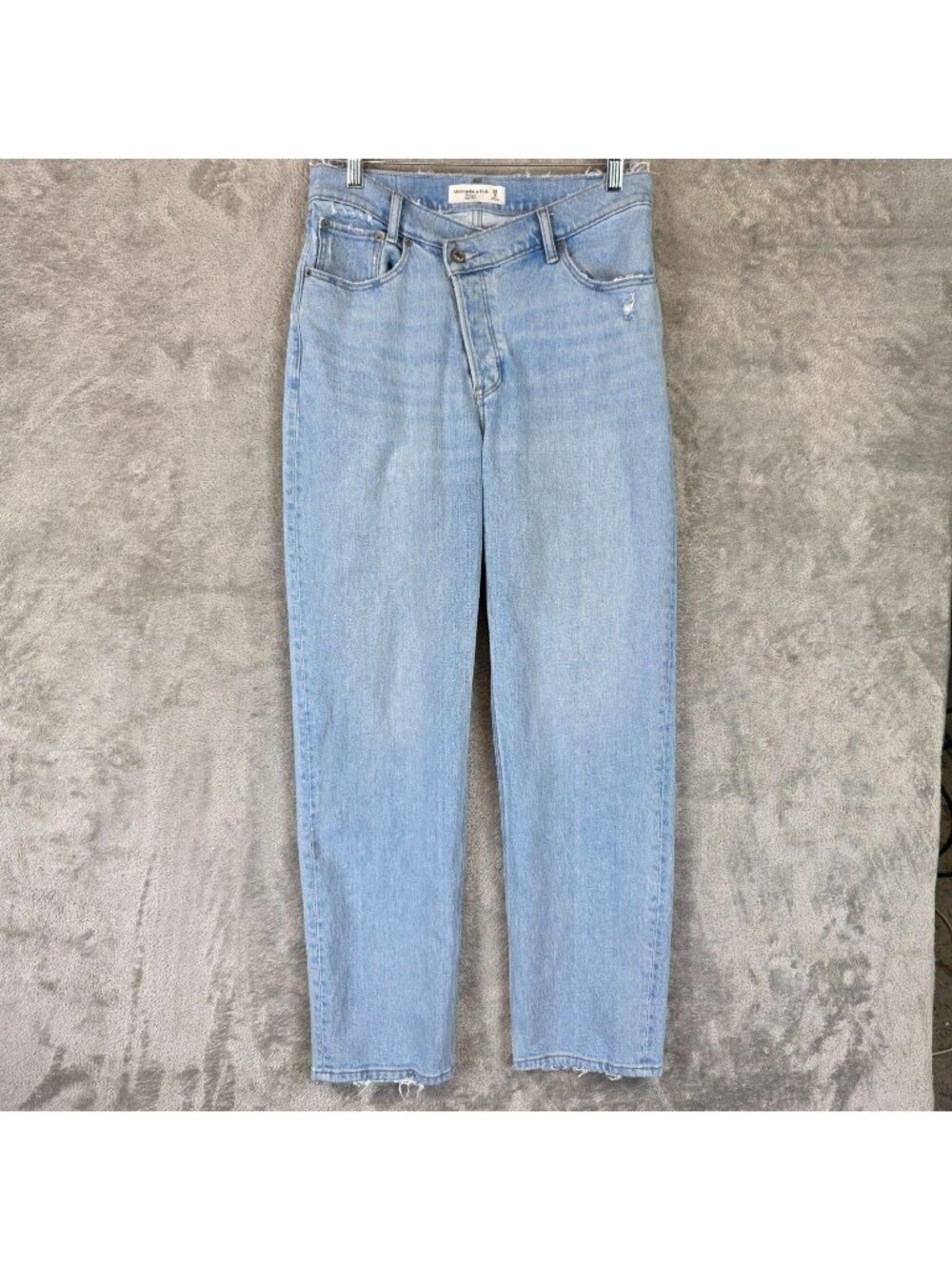 Abercrombie & Fitch The Dad High Rise Jeans Womens 28 Blue Light Wash Straight